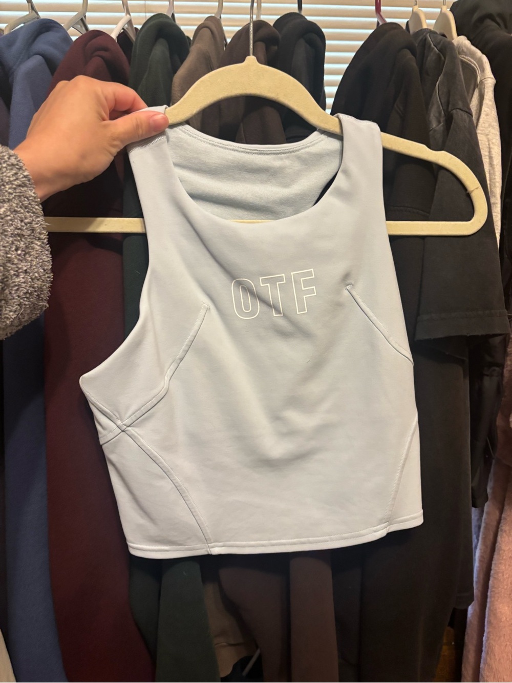 Women's Lululemon Light Blue Cropped Tank Top